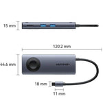 Docking USB Tipo-C con Carga Inalámbrica Vention TPMHB/ 1xHDMI 4K/ 2xUSB/ 1xUSB Tipo-C/ 1xUSB Tipo-C PD/ Gris