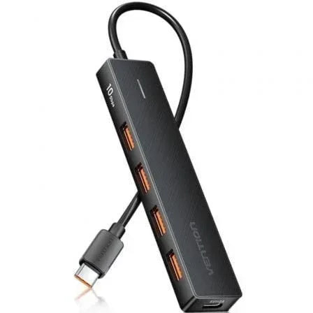 Hub USB 3.2 Vention CHJBB/ 4xUSB/ 1xUSB Tipo-C/ 15cm - PixelPlaza