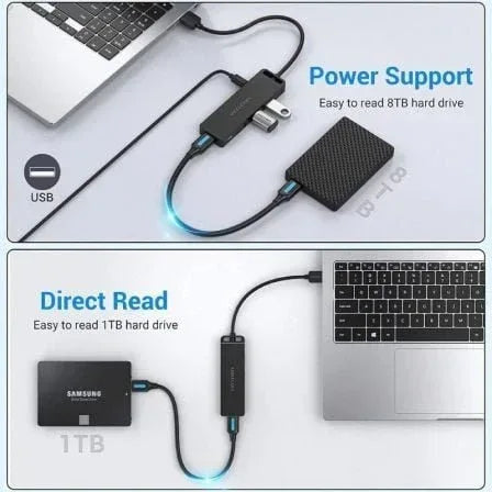 Hub USB 3.0 Vention CHLBB/ 4xUSB/ 1xMicroUSB PD - PixelPlaza