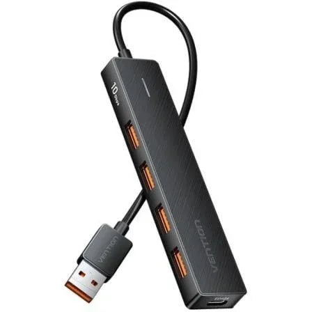 Hub USB 3.2 Vention CHOBB/ 4xUSB/ 1xUSB Tipo-C PD/ 15cm/ Negro - PixelPlaza