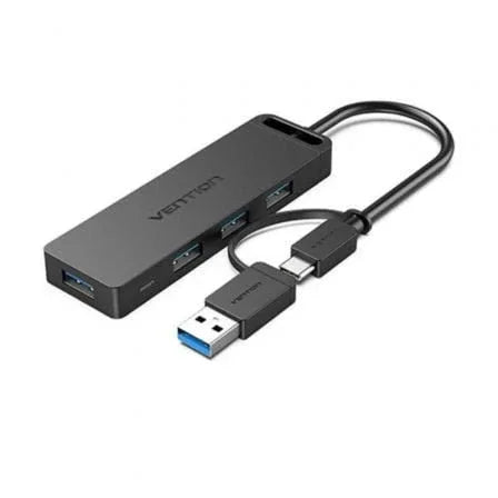 Hub USB 3.0 y Tipo-C Vention CHTBB/ 4xUSB/ USB Tipo-C PD - PixelPlaza