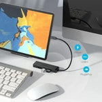 Hub USB Tipo-C Vention TGKBB/ 4xUSB/ 1xMicroUSB PD/ 15cm - PixelPlaza