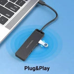 Hub USB Tipo-C Vention TGTBB/ 3xUSB/ 1xUSB Tipo-C/ 1x MicroUSB PD - PixelPlaza