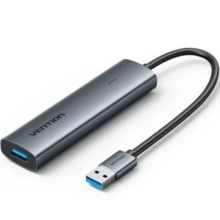 Hub USB 3.0 Vention TGXHB/ 1xUSB Tipo-C/ 3xUSB/ 1xUSB Tipo-C PD/ Gris - PixelPlaza