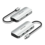 Hub USB Tipo-C Vention TNAHB/ 4xUSB/ 1xMicroUSB PD - PixelPlaza