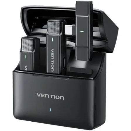 Micrófono Inalámbrico con Clip Vention NCAB0/ USB Tipo-C/ Incluye Receptor/ 2 unidades - PixelPlaza