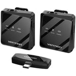 Micrófono Inalámbrico con Clip Vention NCBB0/ USB Tipo-C/ Incluye Receptor/ 2 unidades - PixelPlaza