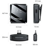 Micrófono Inalámbrico con Clip Vention NCBB0/ USB Tipo-C/ Incluye Receptor/ 2 unidades - PixelPlaza