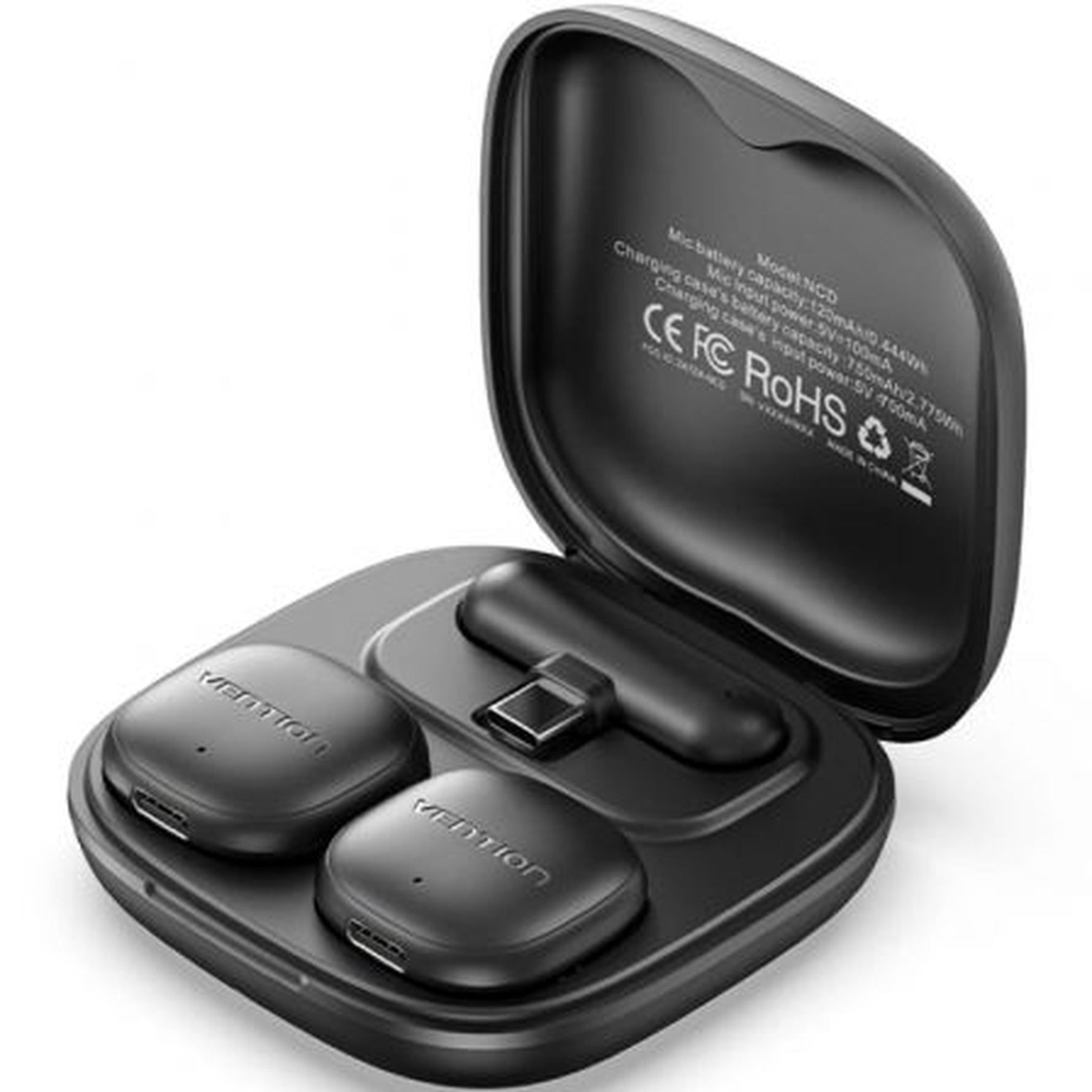 Micr¾fono Inalßmbrico con Clip Vention Lavalier NCDB0/ USB Tipo-C/ Lightning/ Incluye Receptor/ 2 unidades