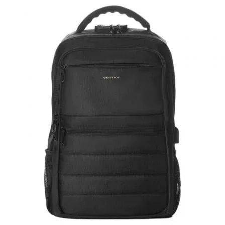Mochila Vention KRKB0 para Portátiles hasta 17"/ Impermeable/ Puerto USB/ Antirrobo/ Negra - PixelPlaza