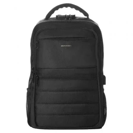 Mochila Vention KRKB0 para Portátiles hasta 17"/ Impermeable/ Puerto USB/ Antirrobo/ Negra - PixelPlaza