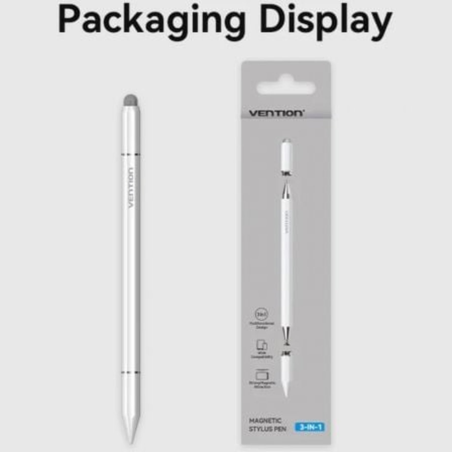 Lápiz Óptico Vention KQLW0/ para Android, Apple y Windows/ Blanco