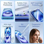 Protector de Pantalla de Cristal Templado Vention KUMTCA-10 para iPhone 15 + Herramienta de Instalación - PixelPlaza
