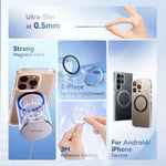 Pack 2 Pegatinas Universales para Anillos de Metal Magnéticos Vention KQOB0/ Compatible con Smartphones