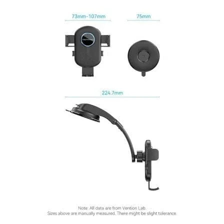 Soporte de Smartphone para Coche Vention KSCB0/ Negro - PixelPlaza