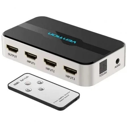 Duplicador HDMI Vention AFJH0/ 3x HDMI Hembra - HDMI Macho / 1x Audio - PixelPlaza