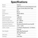 Teclado y Ratón Vention Combo KTCB0-ES - PixelPlaza