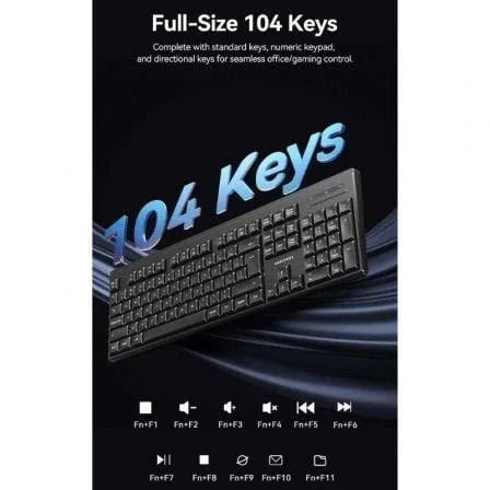 Teclado y Ratón Inalámbricos Vention Combo KTZB0-EN/ Inglés - PixelPlaza