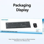Teclado y Ratón Inalámbricos Vention Combo KTZB0-EN/ Inglés - PixelPlaza