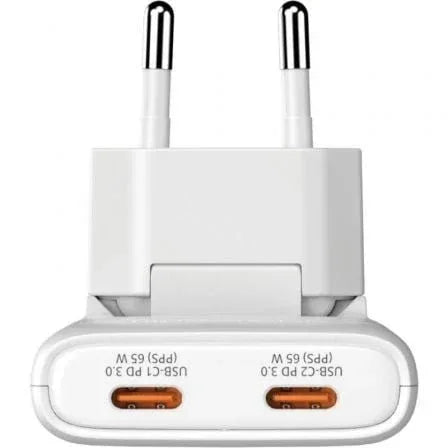 Cargador de Pared GaN Verbatim Fold 'n' Go/ 2xUSB Tipo-C/ 65W - PixelPlaza