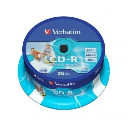 CD-R Verbatim AZO Imprimible 52X/ Tarrina-25uds - PixelPlaza