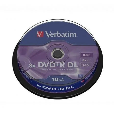 DVD+R Doble Capa Verbatim Advanced AZO 8X/ Tarrina-10uds - PixelPlaza