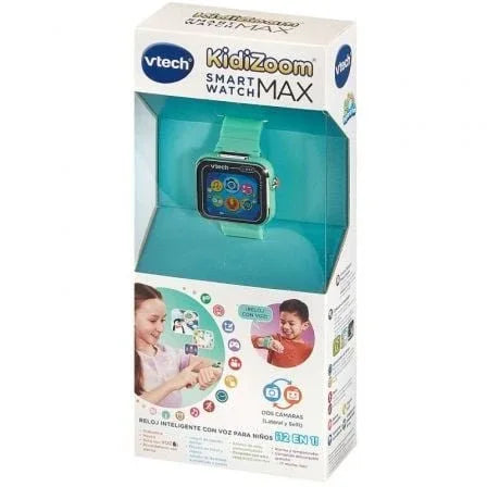 Smartwatch VTech Kidizoom Smartwatch Max/ Notificaciones/ Aguamarina - PixelPlaza