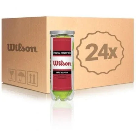 Cajón Bolas Wilson Rush 100/ 24 packs de 3 unidades - PixelPlaza