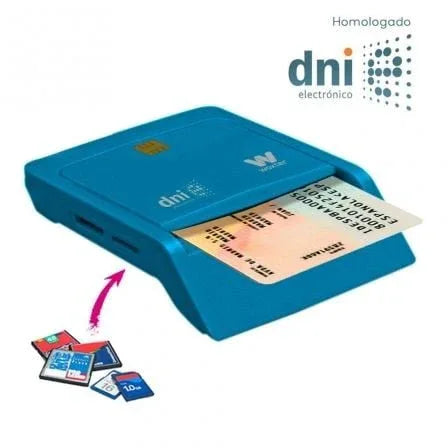 Lector de DNI y Tarjetas Woxter Combo PE26-146/ Azul/ USB 2.0/ Azul - PixelPlaza
