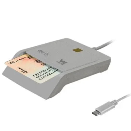 Lector de DNI y Tarjetas Woxter PE26-198/ USB Tipo-C/ Blanco - PixelPlaza