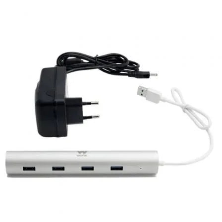 Hub USB 3.0 con Alimentación Externa Woxter HUB 73 PE26-142/ 7xUSB/ Gris - PixelPlaza