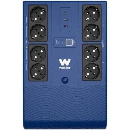 SAI Línea Interactiva Woxter Multibase UPS 800 VA/ 800VA-480W/ 8 Salidas/ Formato Torre - PixelPlaza