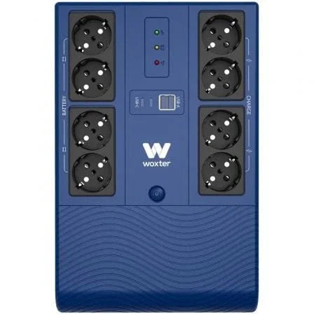 SAI Línea Interactiva Woxter Multibase UPS 800 VA/ 800VA-480W/ 8 Salidas/ Formato Torre - PixelPlaza