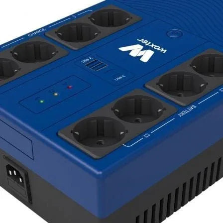 SAI Línea Interactiva Woxter Multibase UPS 800 VA/ 800VA-480W/ 8 Salidas/ Formato Torre - PixelPlaza