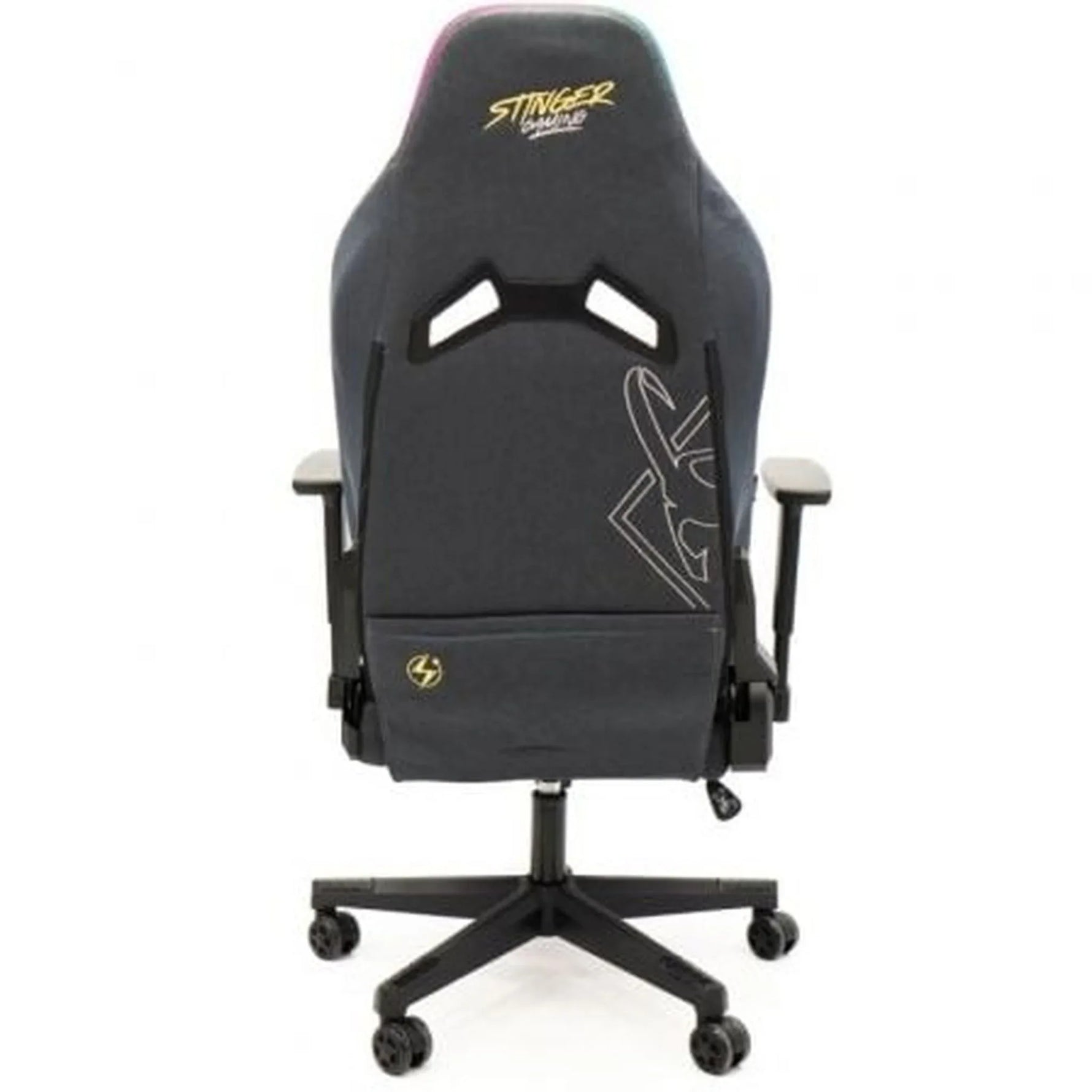 Silla Gaming Woxter Stinger Station Elite/ Luces LED/ Dorada y Plata - PixelPlaza