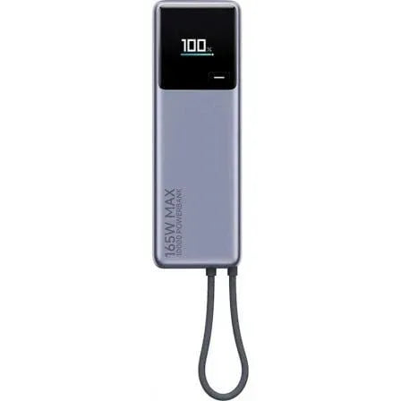Powerbank 10000mAh Xiaomi Power Bank 10000 Integrated Cable/ 165W/ Gris - PixelPlaza