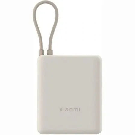 Powerbank 10000mAh Xiaomi 33W Power Bank Integrated Cable/ 33W/ Beige/ Incluye Cable USB Tipo-C - PixelPlaza