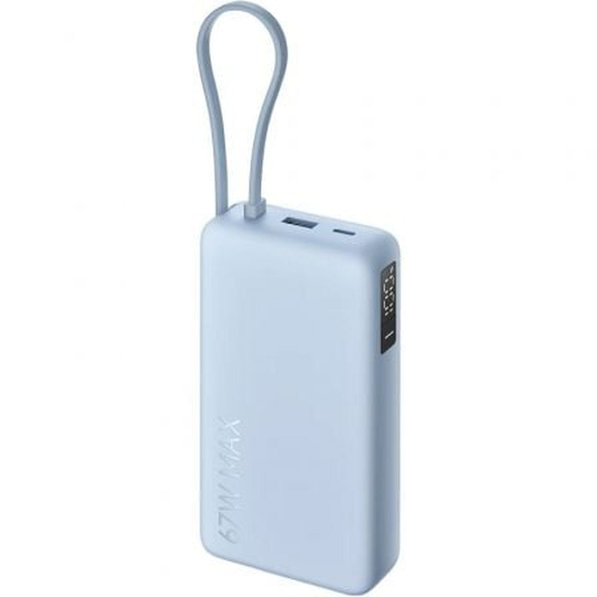 Powerbank Xiaomi 67W Power Bank Integrated Cable 67W Incluye Cable USB Tipo C Azul detalle #azul
