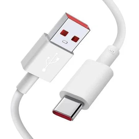 Cable USB Xiaomi 6A Type-A to Type-C/ USB Macho - USB Tipo-C Macho/ 1m/ Blanco - PixelPlaza