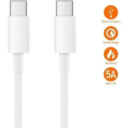 Cable USB 2.0 Tipo C Xiaomi SJV4108GL/ USB Tipo-C Macho - USB Tipo-C Macho/ 1.5m/ Blanco - PixelPlaza