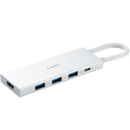 Docking USB 3.0 Tipo-C Xiaomi 5 en 1/ 3xUSB/ 1xUSB Tipo-C PD/ 1xHDMI/ Blanco - PixelPlaza