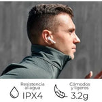 Auriculares Bluetooth ZTE Buds 2 con estuche de carga/ Autonomía 5h/ Negros - PixelPlaza