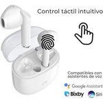 Auriculares Bluetooth ZTE Buds 2 con estuche de carga/ Autonomía 5h/ Blancos - PixelPlaza