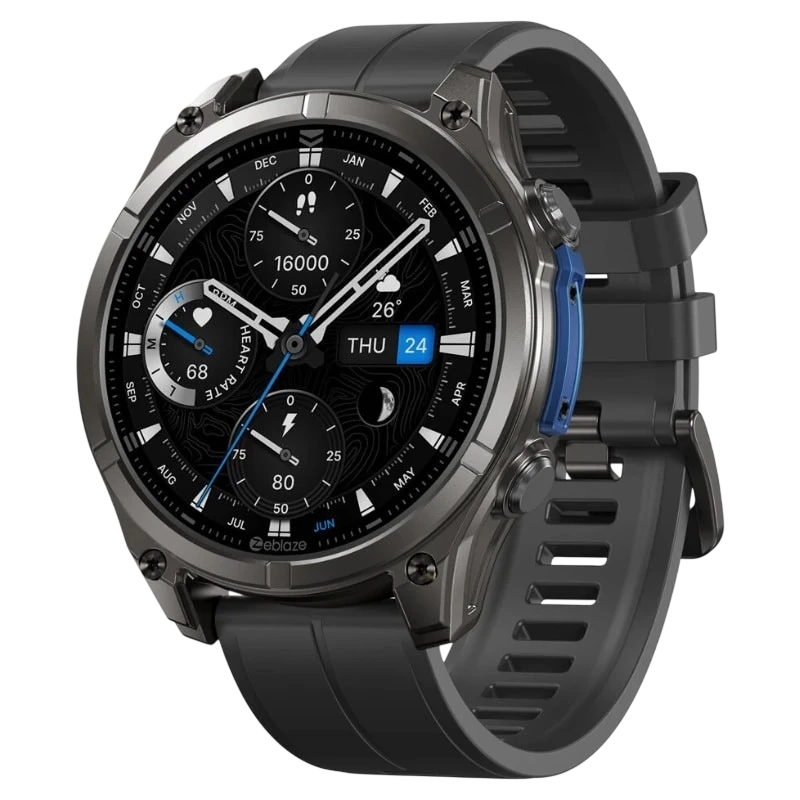 Zeblaze Vibe 8 1,43 pulgadas AMOLED GPS 30 días 100 deportes 5ATM IP69K Smartwatch Negro #negro