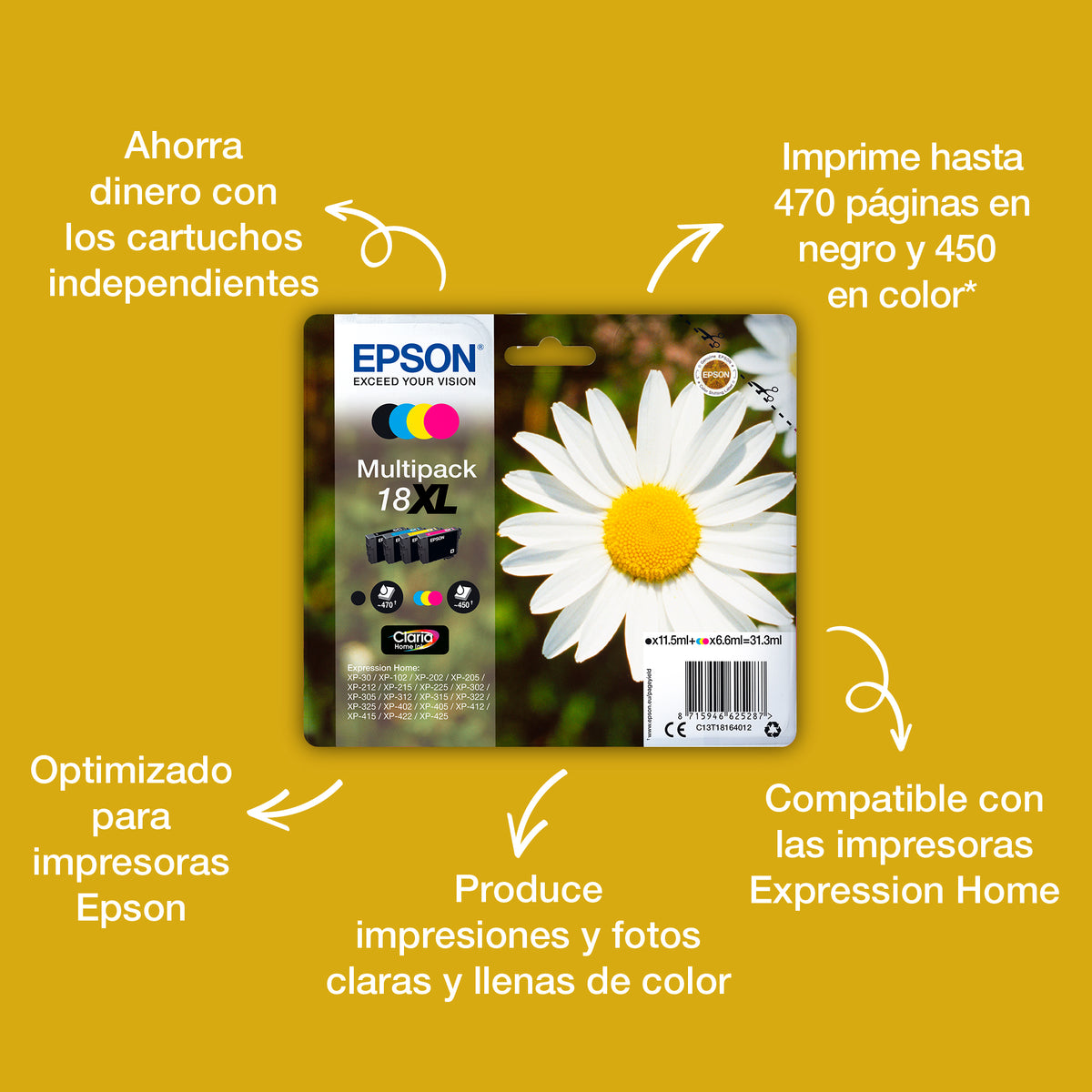 Cartucho tinta Epson t261240 cyan 26 xp - 600 - 605 - 700 - 800 · oso polar