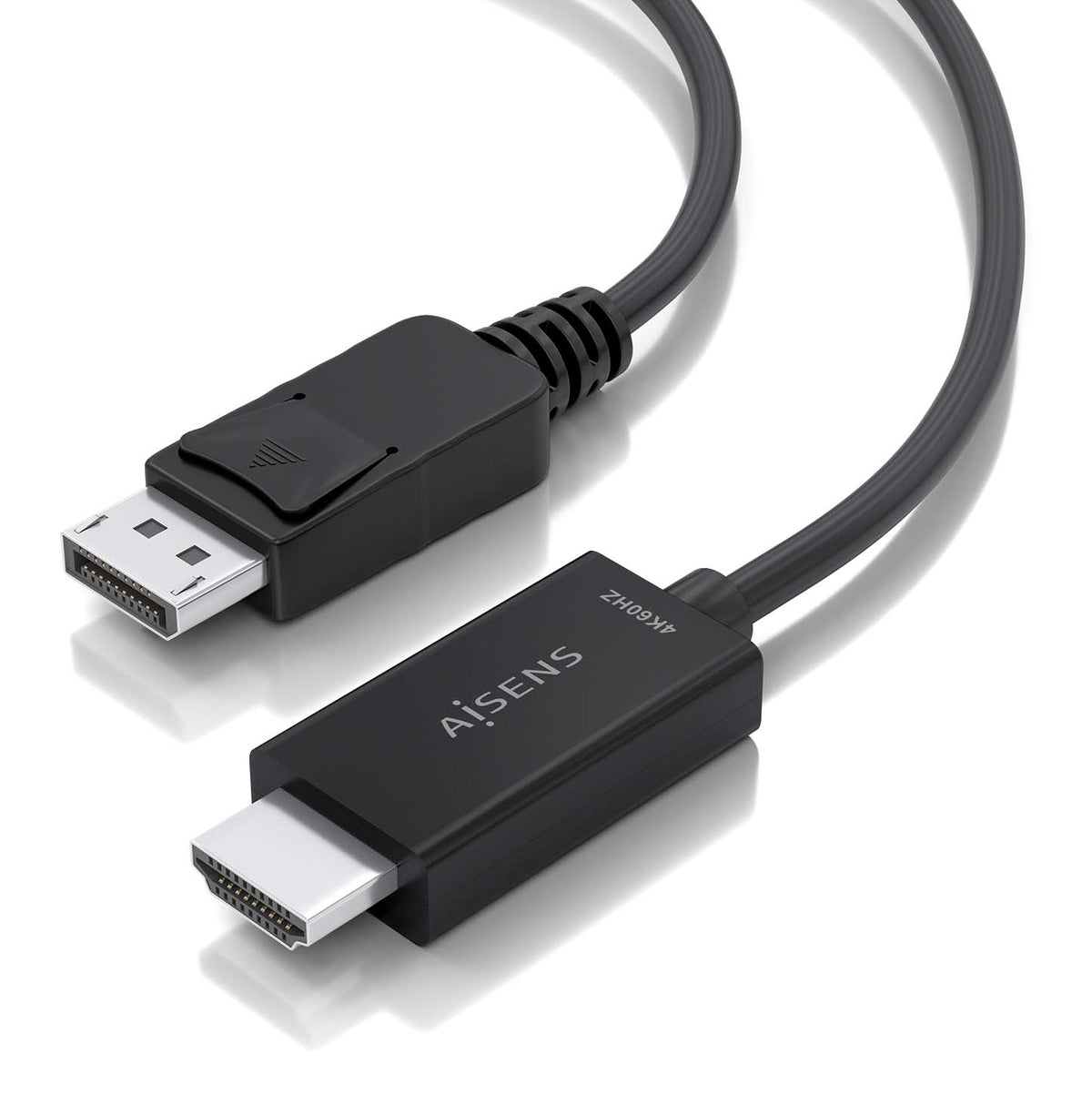 Cable Conversor Aisens A125-0892/ DisplayPort Macho - HDMI 4K Macho/ 1m/ Negro