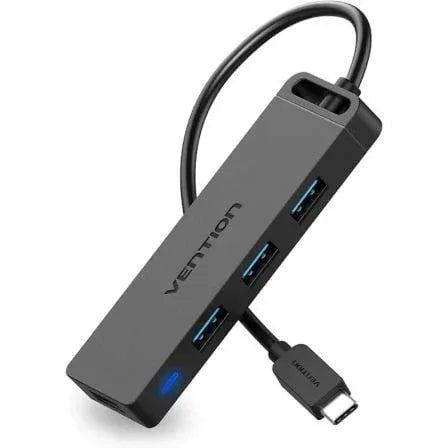 Hub USB Tipo-C Vention TGKBF/ 4xUSB/ 1xMicroUSB PD/ 1m - PixelPlaza