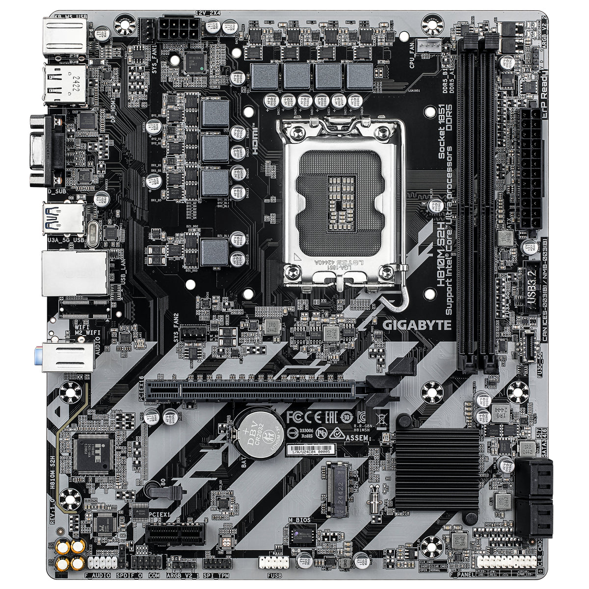 Placa Base Gigabyte H810M S2H Socket 1851/ DDR5/ PCIe 4.0/ Micro ATX