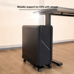 Soporte de suelo con ruedas Tooq para cpu umcs0024 - b metalico carga maxima 25kg