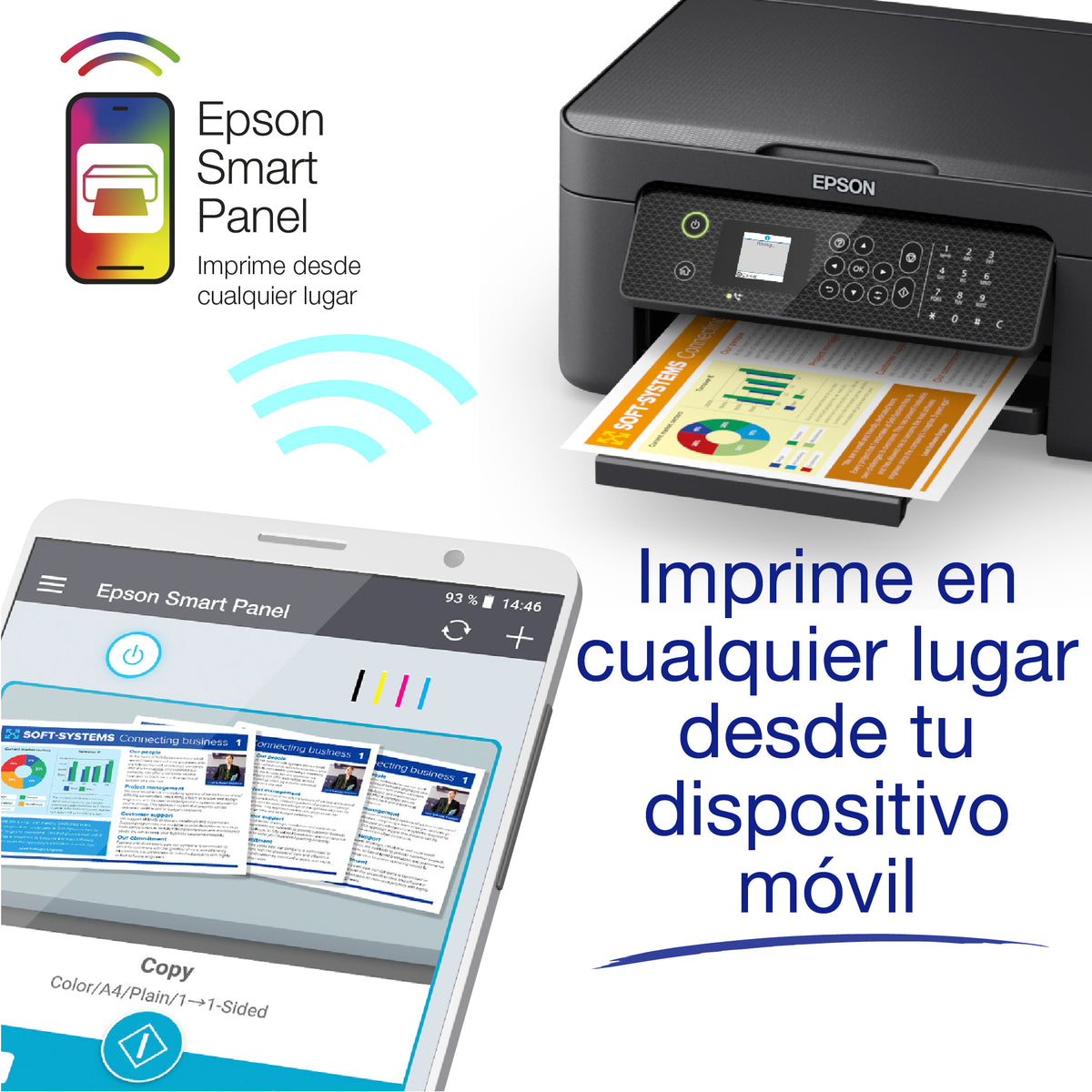 Multifunción inyección Epson workforce wf - 2910dwf color WiFi duplex fax